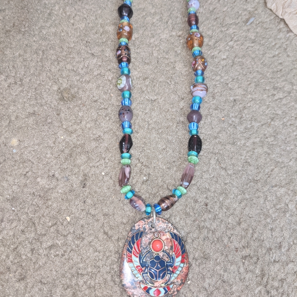 Lamp work custom scarab